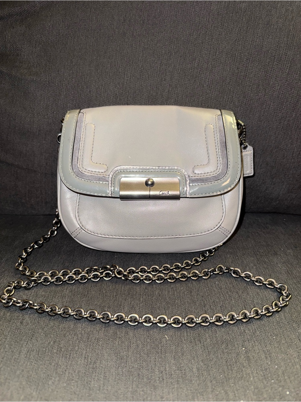 Coach Kristin Spectator Leather Crossbody 46004 Gunmetal Hardware